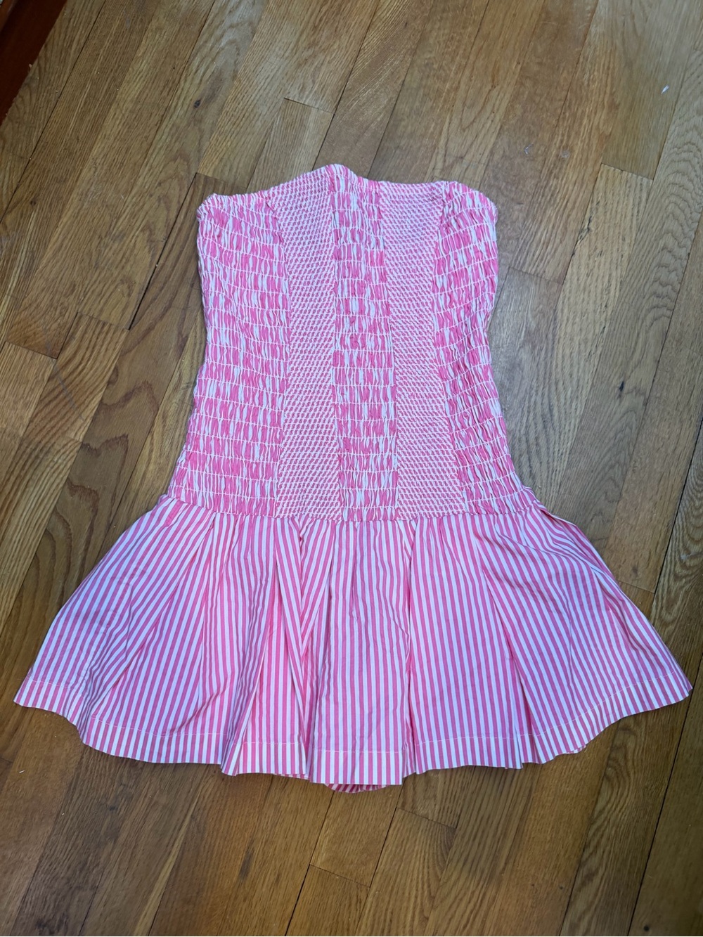 ANTHROPOLOGIE CELADINE pink stripes mini dress